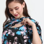 Zipless Maternity Feeding Night Dress Set