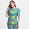 Women Printed Nursing Night Suit for Feeding Mothers