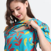 Women Printed Nursing Night Suit for Feeding Mothers