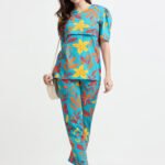 Women Printed Nursing Night Suit for Feeding Mothers