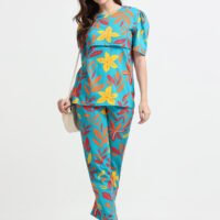 Women Printed Nursing Night Suit for Feeding Mothers