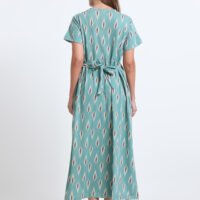 Women’s Zipless Feeding Maxi Dress Mint Green Printed Wear