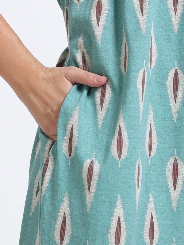 Women’s Zipless Feeding Maxi Dress Mint Green Printed Wear