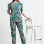 Barbet Women Cotton Maternity Feeding Night Suit Set