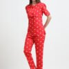 Women Printed Nursing Night Suit for Feeding Mothers
