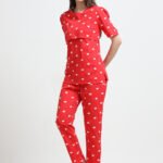 Women Printed Nursing Night Suit for Feeding Mothers