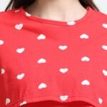 Women Printed Nursing Night Suit for Feeding Mothers