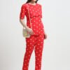 Women Printed Nursing Night Suit for Feeding Mothers