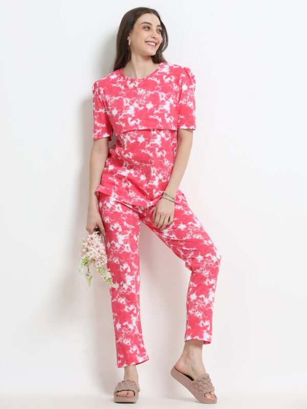 Soft Cotton Feeding Night Suit for Women