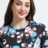 Women’s Casual Floral Print Short Sleeve Long Polo Dress