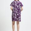 Women’s Floral Printed Cotton Blend Long T-Shirt Dress