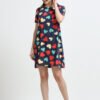 Women’s Heart Print Long Polo Dress