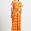 Women’s Orange Floral Printed Zipless Maternity Feeding Nighty