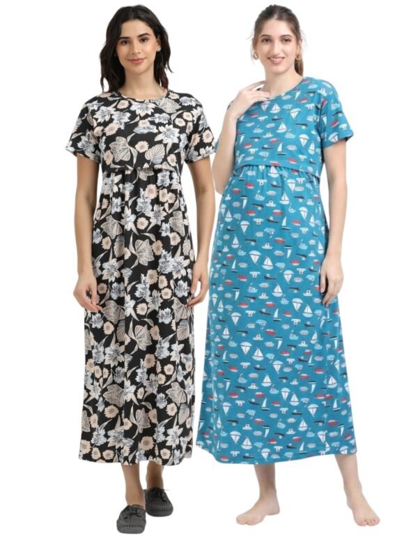 BLACKFLOWER-BOAT.jpeg ZIPLESS MATERNITY MAXI-COMBO OF 2