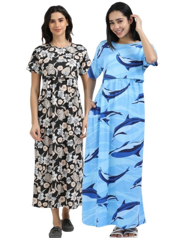 BLACKFLOWER-DOLPHIN.jpeg ZIPLESS MATERNITY MAXI-COMBO OF 2
