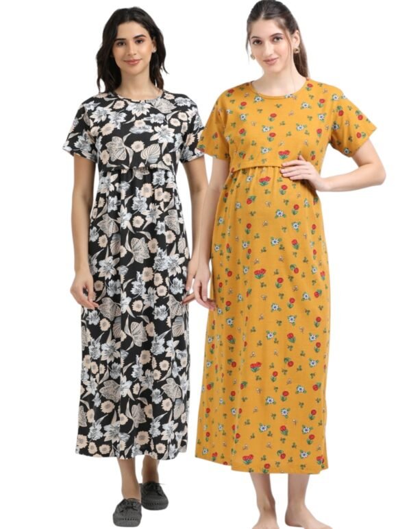 BLACKFLOWER-FB.jpeg ZIPLESS MATERNITY MAXI-COMBO OF 2
