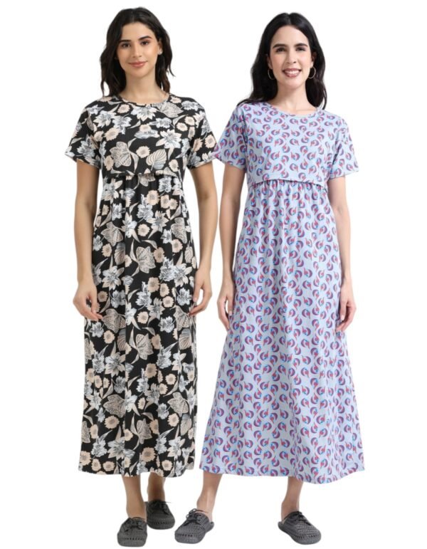 BLACKFLOWER-GP.jpeg ZIPLESS MATERNITY MAXI-COMBO OF 2