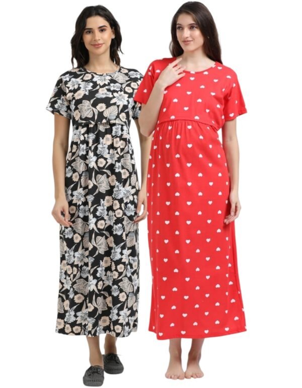 BLACKFLOWER-HR.jpeg ZIPLESS MATERNITY MAXI-COMBO OF 2