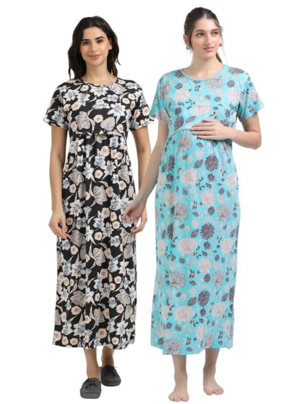 BLACKFLOWER-SKY.jpeg ZIPLESS MATERNITY MAXI-COMBO OF 2