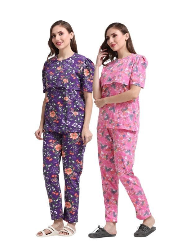 BUTTERFLY-VIOLETFLOWER.jpeg ZIPLESS FEEDING CO-ORD SET COMBO OF 2