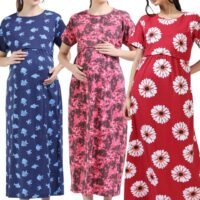 FISH-REDDD-REDFLOWER.jpeg ZIPLESS MATERNITY MAXI-COMBO OF 3