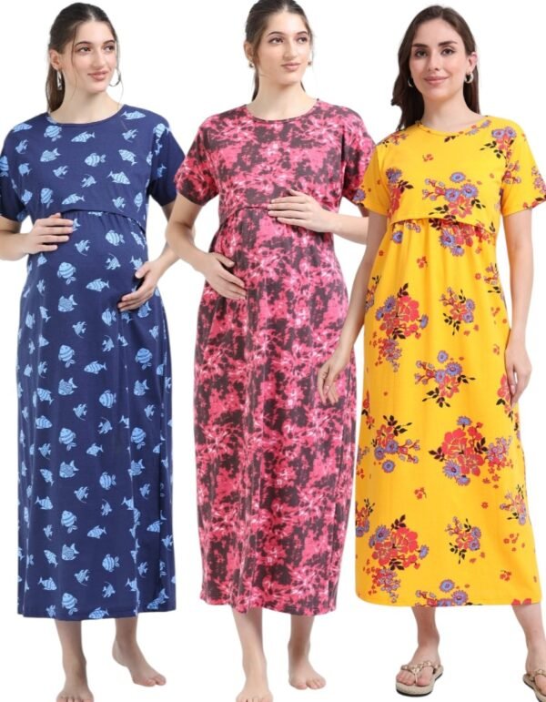 FISH-REDDD-YELLOW.jpeg ZIPLESS MATERNITY MAXI-COMBO OF 3
