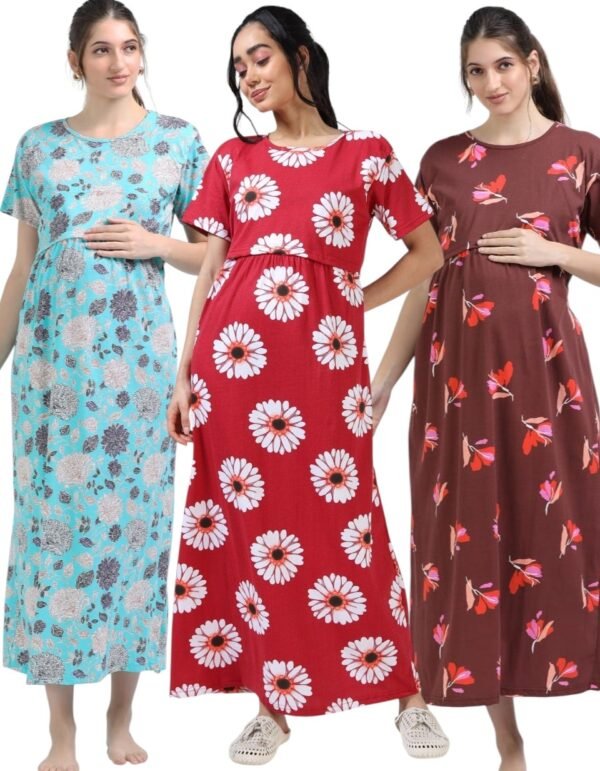 MRF-SKY-REDFLOWER.jpeg ZIPLESS MATERNITY MAXI-COMBO OF 3