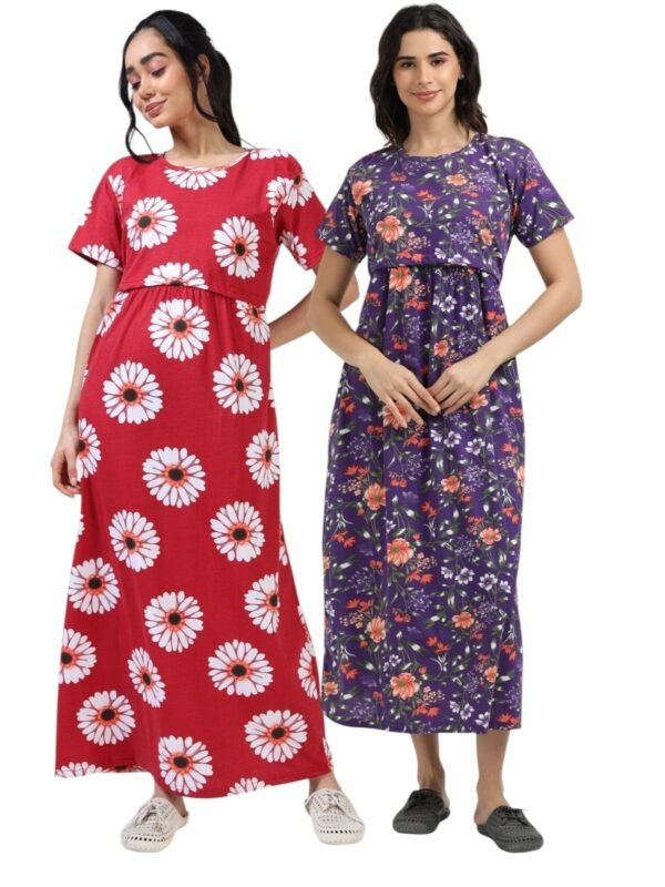 REDFLOWER-VIOLETFLOWER.jpeg ZIPLESS MATERNITY MAXI-COMBO OF 2