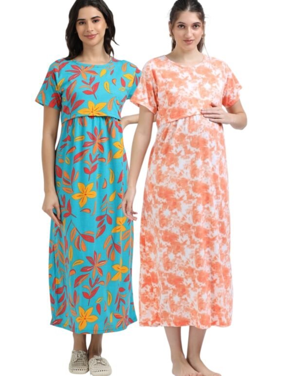 T-FLOWER-ORANGEDD.jpeg ZIPLESS MATERNITY MAXI-COMBO OF 2