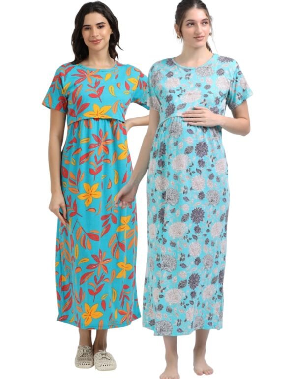 T-FLOWER-SKY.jpeg ZIPLESS MATERNITY MAXI-COMBO OF 2