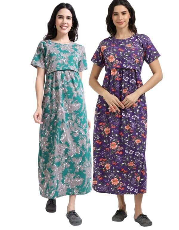 VIOLETFLOWER-BG.jpeg ZIPLESS MATERNITY MAXI-COMBO OF 2