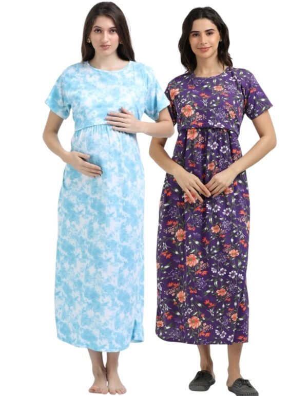 VIOLETFLOWER-BLUEDD.jpeg ZIPLESS MATERNITY MAXI-COMBO OF 2