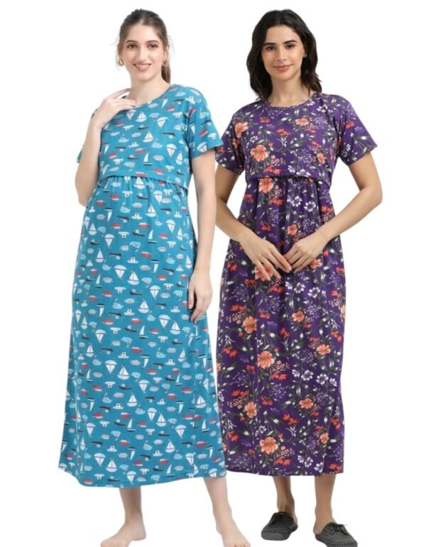 VIOLETFLOWER-BOAT.jpeg ZIPLESS MATERNITY MAXI-COMBO OF 2