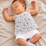 Baby Printed Knot Jabla | Soft Cotton Sleeveless Tie-Up Jabla for Newborn Baby | Any Prints 