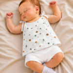 Baby Printed Knot Jabla | Soft Cotton Sleeveless Tie-Up Jabla for Newborn Baby | Any Prints 