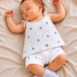 Baby Printed Knot Jabla | Soft Cotton Sleeveless Tie-Up Jabla for Newborn Baby | Any Prints 