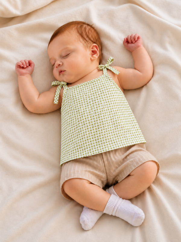 Baby Colour Knot Jabla | Soft Cotton Newborn Sleeveless Tie-Up Jabla | 0–6 Months | Pack of 6 Colours