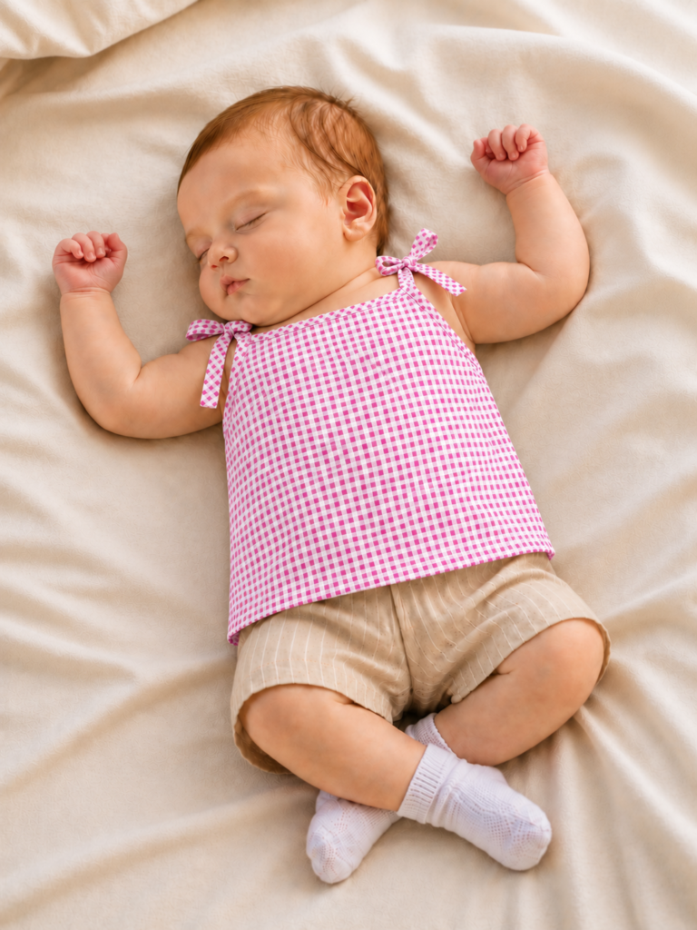Baby Colour Knot Jabla | Soft Cotton Newborn Sleeveless Tie-Up Jabla | 0–6 Months | Pack of 6 Colours