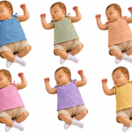 Baby Colour Knot Jabla | Soft Cotton Newborn Sleeveless Tie-Up Jabla | 0–6 Months | Pack of 6 Colours